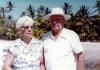 Tom and Nel McLean, Brampton Island front beach 1980