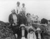 Blue, George, Mum, Dad, Mrs Wilkinson (teacher), Dorothy, Ethel and Evelyn